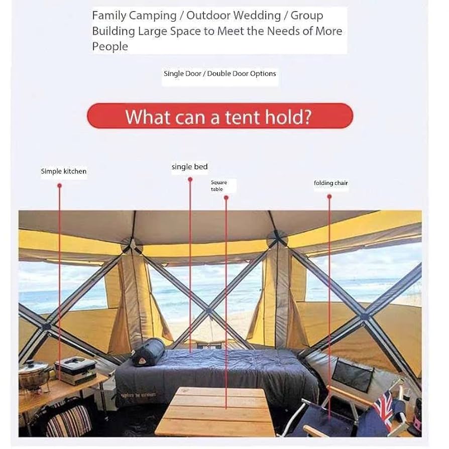 HUNTING HEXA T/C テント Amazon.com: MIIKHI Hexagon Tent, Automatic Tent, Windproof